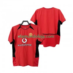 Camisola Manchester United Retro Homem Equipamento Primeiro 2004 2002 Manga Curta
